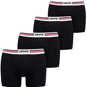 Levis Men Placed SPRTSWR Logo Boxer Brief ORG 4P, zwart, L