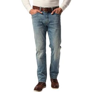 JP 1880, Heren grote maten, jeans, straight, buikfit, zwart, 34W x 32L
