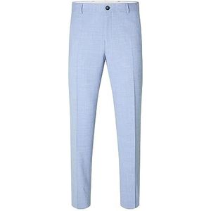 Selected Homme Herenbroek, linnenmix, lichtblauw, 110