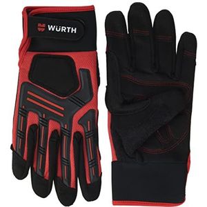 Würth 899400750, rood/zwart 0899400750 mechanische handschoen Pro, maat 10