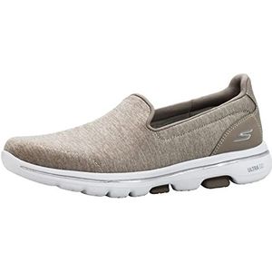 Skechers Heren Gowalk 6 – stretch-pasvorm om aan te trekken, atletische loopschoen, wandelschoen, taupe, 42 EU X-Breed