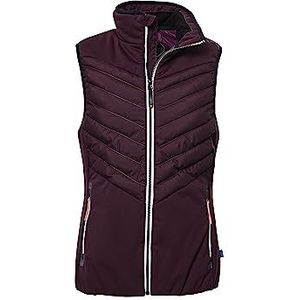 killtec Dames Gewatteerd gilet/gilet met opstaande kraag KOW 33 WMN QLTD VST, dark plum, 40, 39778-000