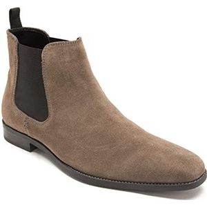 Thomas Crick Heren Addison Chelsea formele leren laars, Grijs suede, 42.5 EU