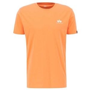 Alpha Industries - T-shirt - Tangerine - Basique met Klein Logo