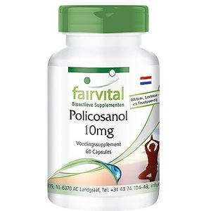 Fairvital | Policosanol capsules 10mg - HOOG GEDOSEERD - VEGAN - voedingssupplement - 60 capsules