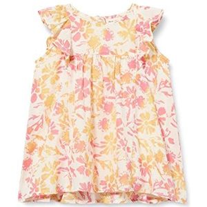 Noa Noa Miniature Emilinnm jurk voor meisjes en meisjes, Offwhite/Rose/Yellow Print, 68