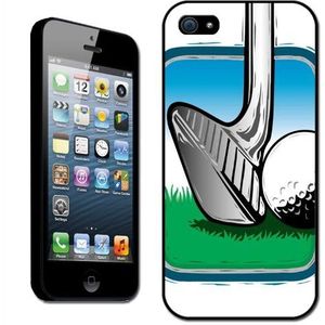 Fancy A Snuggle harde case voor Apple iPhone 5, om op te steken, motief close-up golfclub ontmoet golfbal