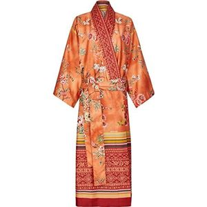Bassetti Kimono Pallanza O1 van katoen-satijn in de kleur oranje, maat: L-XL, 9324082