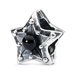 Trollbeads dames-kraal ster van zuiverheid 925 zilver onyx zwart - TAGBE-00224