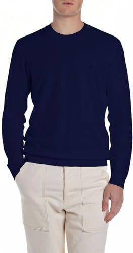 Replay - Herentrui - Stone Blue - Normale Pasvorm - Ronde Hals - Katoen