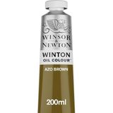 Winsor & Newton 1437389 Winton fijne olieverf van hoge kwaliteit met gelijkmatige consistentie, lichtecht, hoge dekkingskracht en rijk aan pigmenten - 200ml Tube, Azo Brown