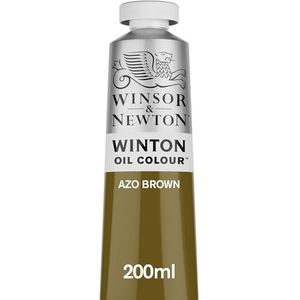 Winsor & Newton 1437389 Winton fijne olieverf van hoge kwaliteit met gelijkmatige consistentie, lichtecht, hoge dekkingskracht en rijk aan pigmenten - 200ml Tube, Azo Brown