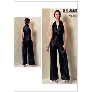 Vogue Patterns V15060Y0 Vogue snijpatroon 1506 Y, dames jumpsuit, maten XSM-MED, meerkleurig, SML