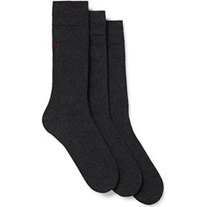HUGO Heren 3P RS effen kleuren CC middelhoge sokken van elastische katoenmix in verpakking van 3 stuks, Charcoal12., 43-46 EU