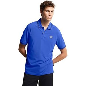 bugatti Herenpolo 1:2 mouw, blauw-350, M