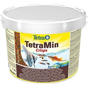 Tetra Min Crisps Visvoer voor alle tropische siervissen met een hoge voedingswaarde en minimale waterbelasting, 10 l