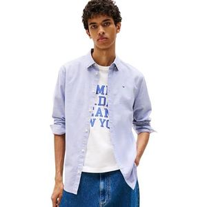 Tommy Jeans - Overhemd - Blauw - Katoen