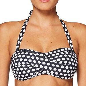 ESPRIT Gewatteerde bandeau-top met afneembare nekhouder, zwart, 34