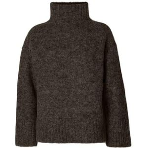 Selected - Gabriella - Gebreide Trui - Hoge Hals - Lange Mouwen - Relaxte Pasvorm