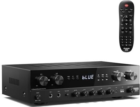 Versterker - Draadloos - 1000 W - Meerdere Invoeren - 2 Microfooninterfaces