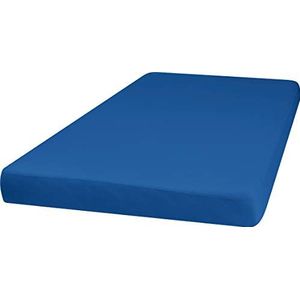 Playshoes 770320-7 Jersey hoeslaken, waterdicht en ademend, 60 x 120 cm, blauw, blauw