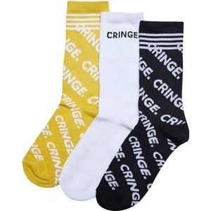 Mister Tee Unisex Socken Cringe Socks 3-Pack black/white/yellow 35-38