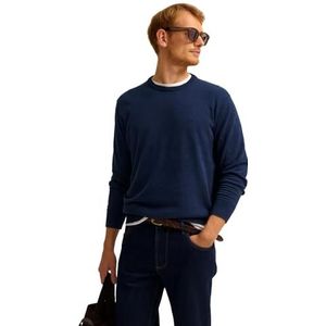 bugatti - 7400-85510D - Pull - Blauw marine - Basic Essentials - Coton