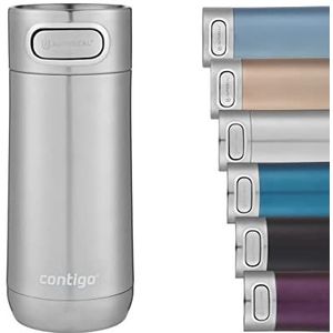 Contigo Luxe Autoseal thermosbeker, roestvrijstalen beker-to-go, isoleerfles, lekvrij, koffiebeker-to-go, vaatwasserbestendig, isoleerbeker met Easy-Clean-deksel, BPA-vrij