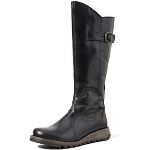 Fly London Damen MOL Langschaft Stiefel, Zwart, 40 EU