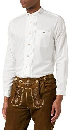 Stockerpoint Leon klederdrachthemd voor heren, wit, S