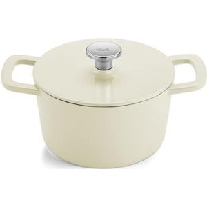 Fissler Moments Collection Braadpan gietijzer rond, ivoorwit 20 cm