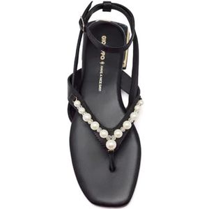 Gioseppo - Sandalen - Zwart - Leer - Met Parels