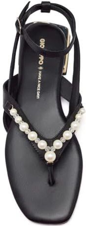 Gioseppo - Sandalen - Zwart - Leer - Met Parels