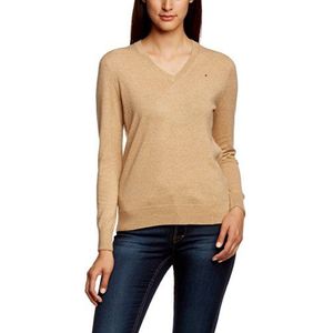 Tommy Hilfiger New Filly Pullover, effen, V-hals, lange mouwen, dames - - 36