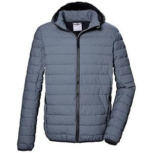 Heren - Gewatteerde Jas - Grijsblauw - 100% Polyester - Waterafstotend