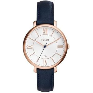 Fossil ES3988 Analoog kwartshorloge voor dames, met leren armband, Roségoud, Riem.