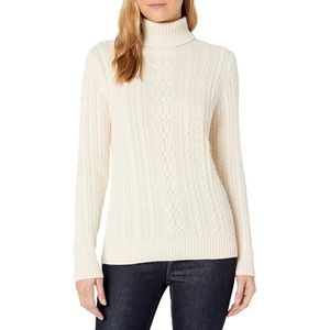 Amazon Essentials Women's Kabeltrui met col (verkrijgbaar in grote maten), Crème, 6XL Grote maten
