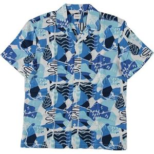 MUSTANG Herenhemd met korte mouwen, Shirt Heren, Aop New Hawaii 12591, Hemd Heren, L