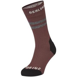 SEALSKINZ Runton waterdichte halflange sok voor koud weer met hydrostop | Burgandy | Medium, Bourgondy, Medium