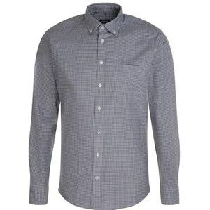 Seidensticker Casual overhemd voor heren, regular fit, zacht, New Button-down, lange mouwen, 100% katoen, donkerblauw, XXL