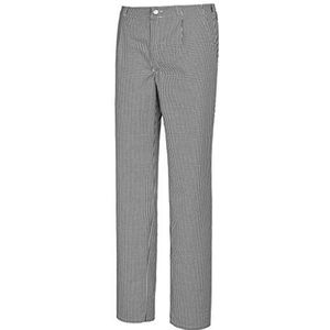 BP 1650 801 Broeken Heren Kook-bakkerbroek van duurzaam gemengd weefsel zwart-wit Pepita, maat 60