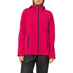 Trigema Dames getailleerde softshelljas met capuchon, Hibiscus, L