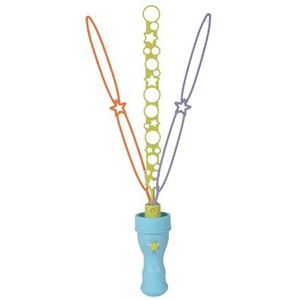 Bubble Fun Triple Bellenblaasstaaf, vouwmechanisme, zeepbellen in verschillende maten, 120 ml loog, 37 cm, vanaf 3 jaar