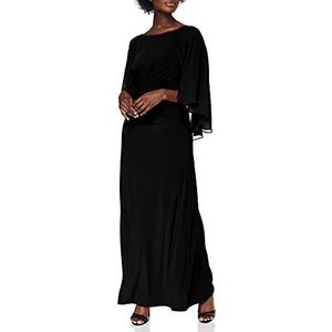 Gina Bacconi Dames Cape Maxi Jurk Cocktail, Zwart, 22