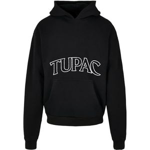Mister Tee Tupac Up Oversized Hoodie voor heren, casual hoodie met print op de voorkant, oversized, maten XS - 5XL, zwart, S