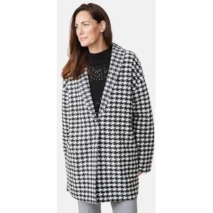 GERRY WEBER Gebreid jack, zwart/antraciet houndstooth, 38