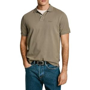 Pepe Jeans Nieuw Oliver Gd Polo voor heren, Steengroen, L