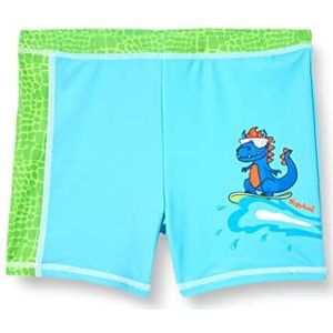 Playshoes Zwemshorts voor jongens Dino zwembroek, blauw/groen, 122/128 cm