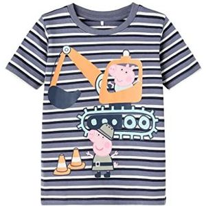 NAME IT Jongens NMMMAIKEL PEPPAPIG SS TOP PEP T-shirt, Grisaille, 104