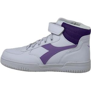 Diadora Raptor Mid PS, uniseks gymschoenen voor kinderen en jongens, wit paars roze Passion Flower, 28 EU